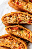 Worst Peper en ui Stromboli (Gevuld Worstbrood)